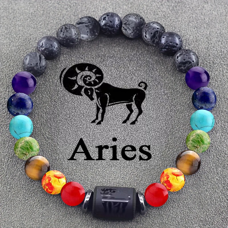Bohemian Handmade Bracelet Featuring Twelve Zodiac Signs